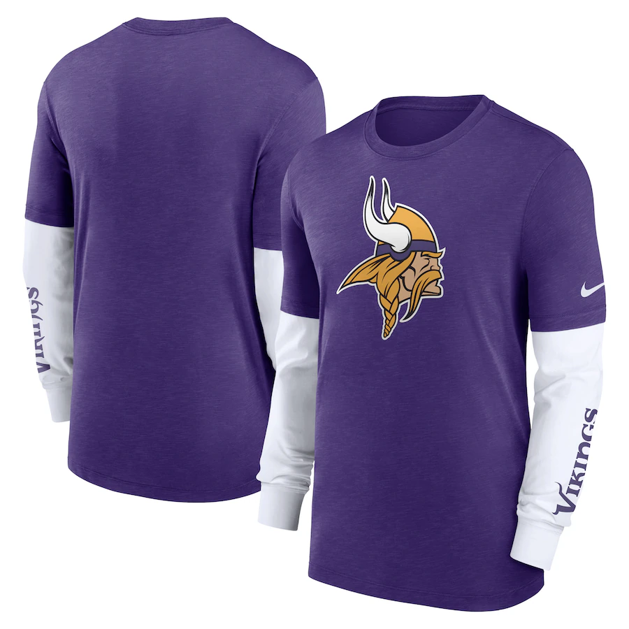 2023 Men NFL Minnesota Vikings Nike Long Tshirt->nfl t-shirts->Sports Accessory